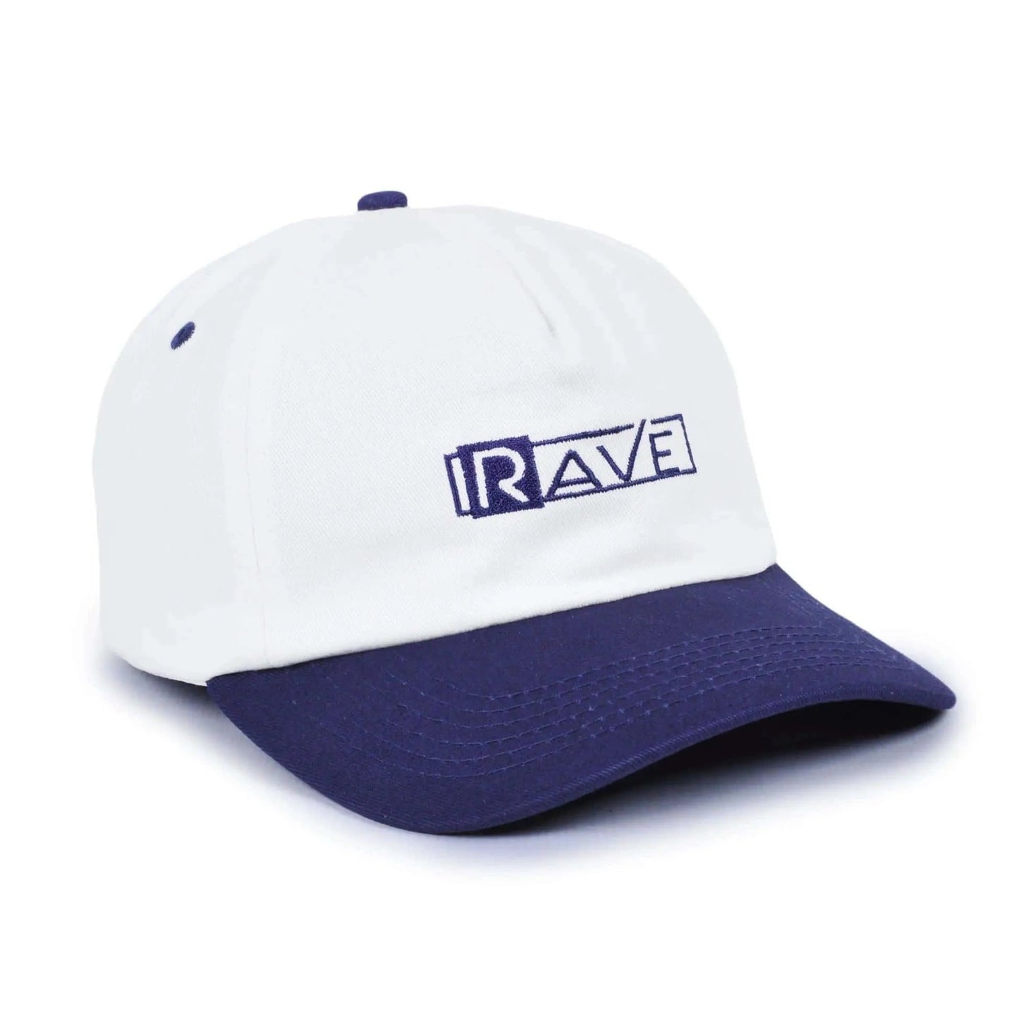 Rave Skateboards Cap - RAVE GROUPE (White & Navy)-Caps-Second Floor Stuff-Second Floor Stuff