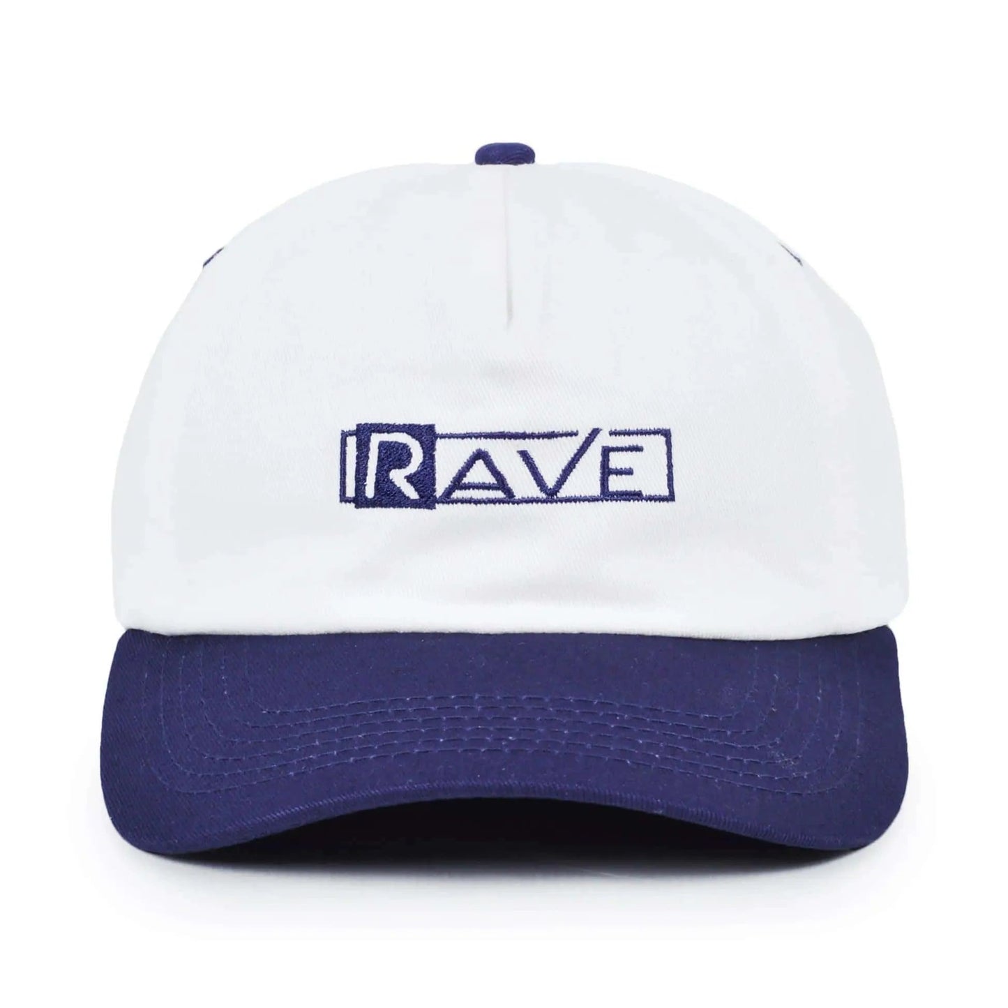 Rave Skateboards Cap - RAVE GROUPE (White & Navy)-Caps-Second Floor Stuff-Second Floor Stuff