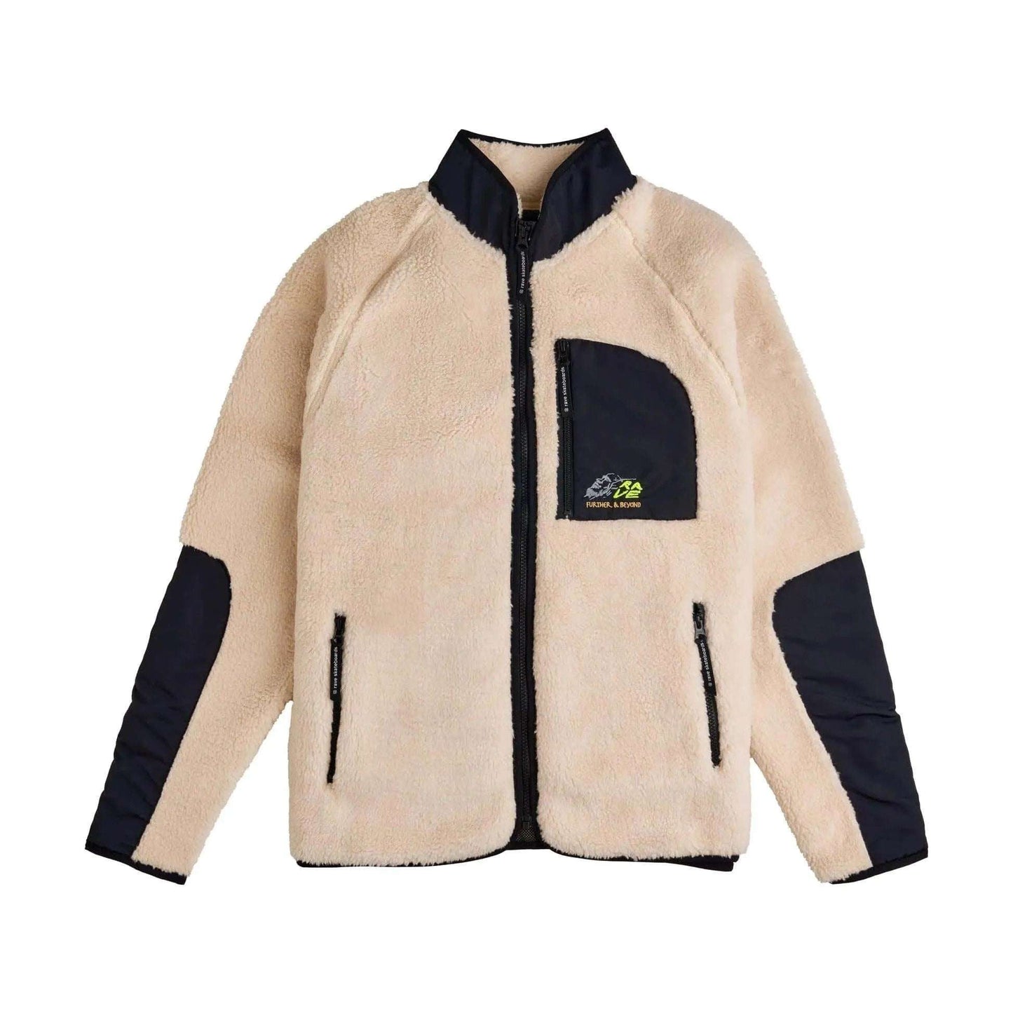 Rave Skateboards Jacket - F&B sherpa fleece (Sand)-Jacket-Second Floor Stuff-Second Floor Stuff