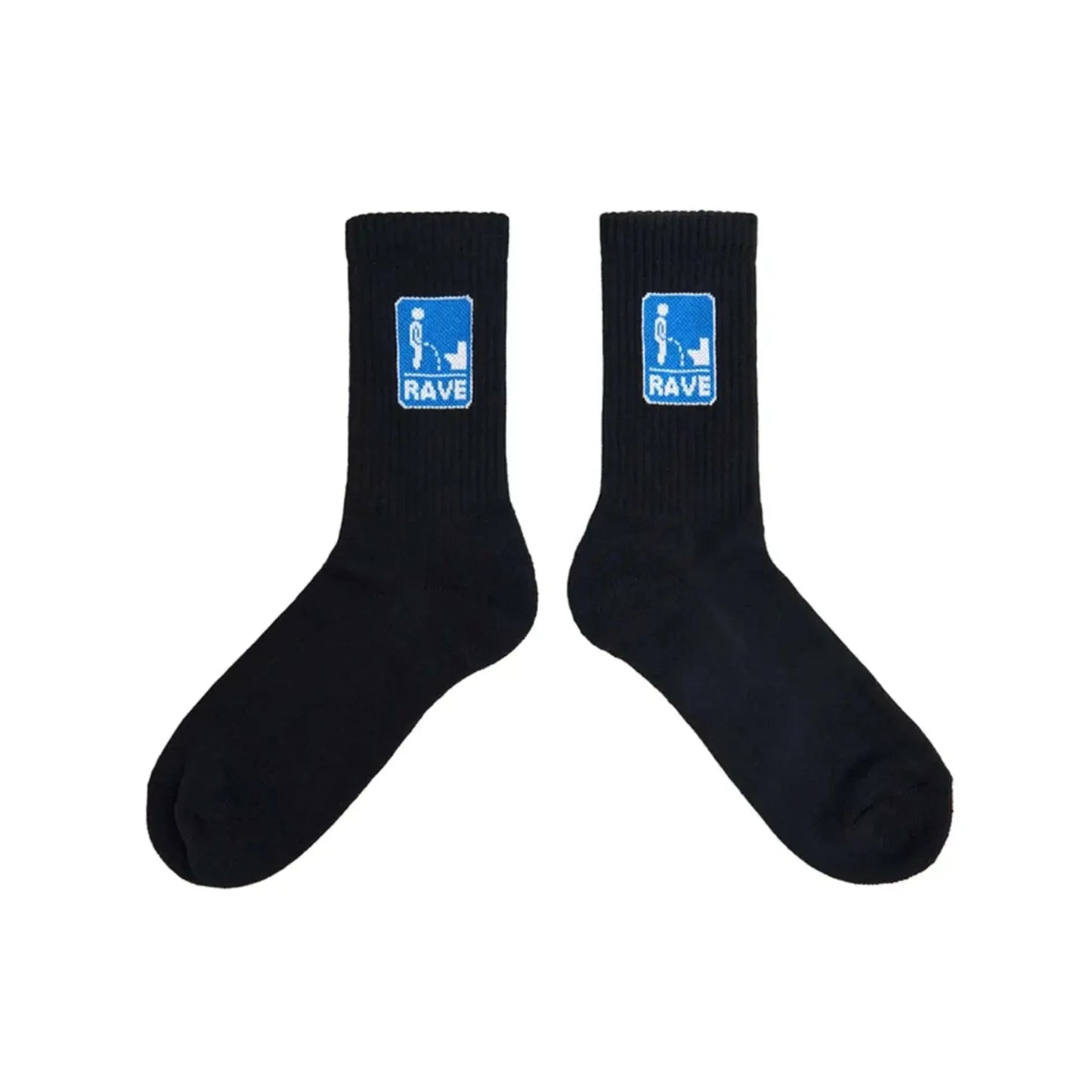 Rave Skateboards Socks - NO LEAK (Black) - Second Floor Stuff