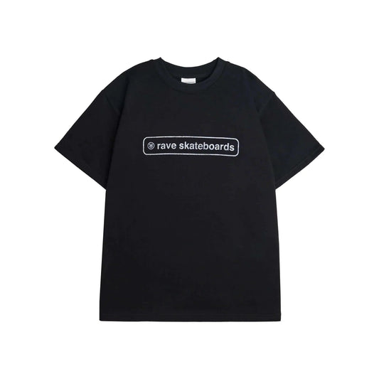 Rave Skateboards T-Shirt - CORE LOGO (Black)-T-Shirt-Second Floor Stuff-Second Floor Stuff