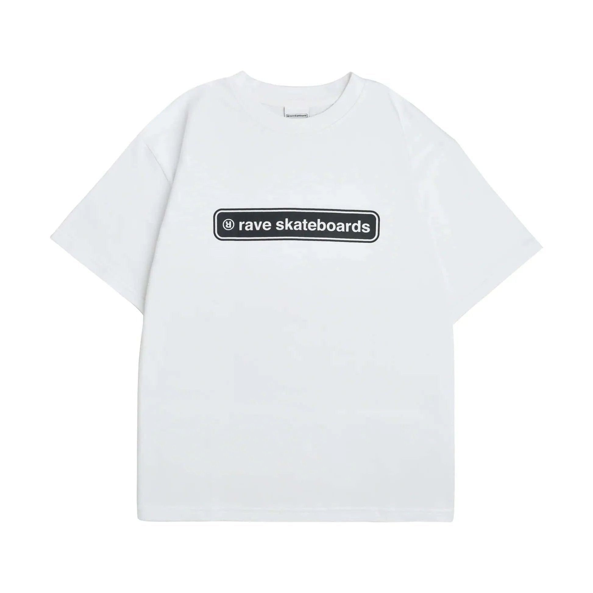Rave Skateboards T-Shirt - CORE LOGO (White)-T-Shirt-Second Floor Stuff-Second Floor Stuff