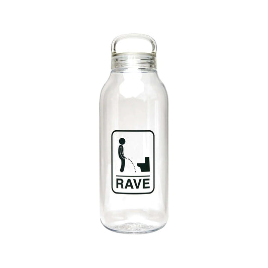 Rave Skateboards Water Bottle - NO LEAK KINTO (Clear)-Goods-Second Floor Stuff-Second Floor Stuff