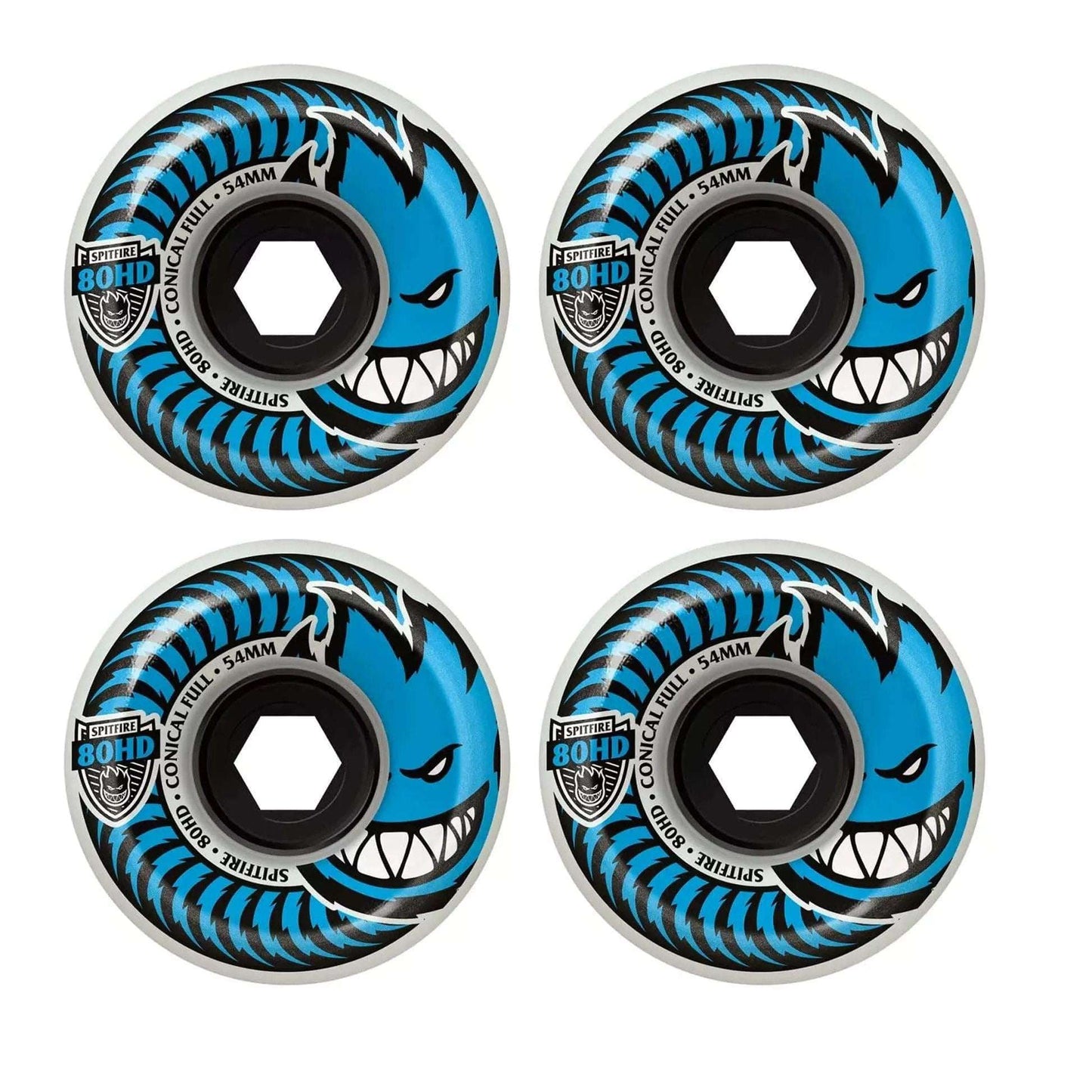 Spitfire Wheels - Charger Conical 80HD 54mm (Clear/Blue)-Wheel Skateboarding-Second Floor Stuff-Second Floor Stuff