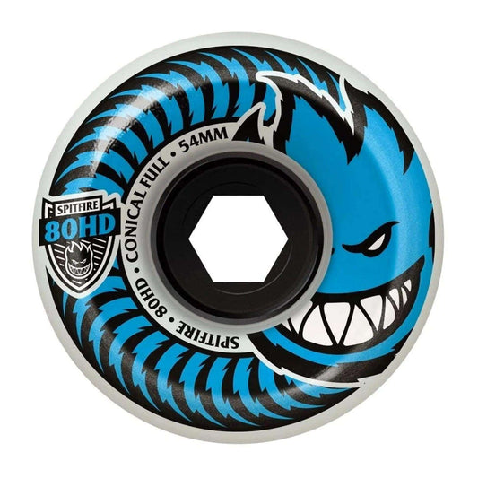 Spitfire Wheels - Charger Conical 80HD 54mm (Clear/Blue)-Wheel Skateboarding-Second Floor Stuff-Second Floor Stuff