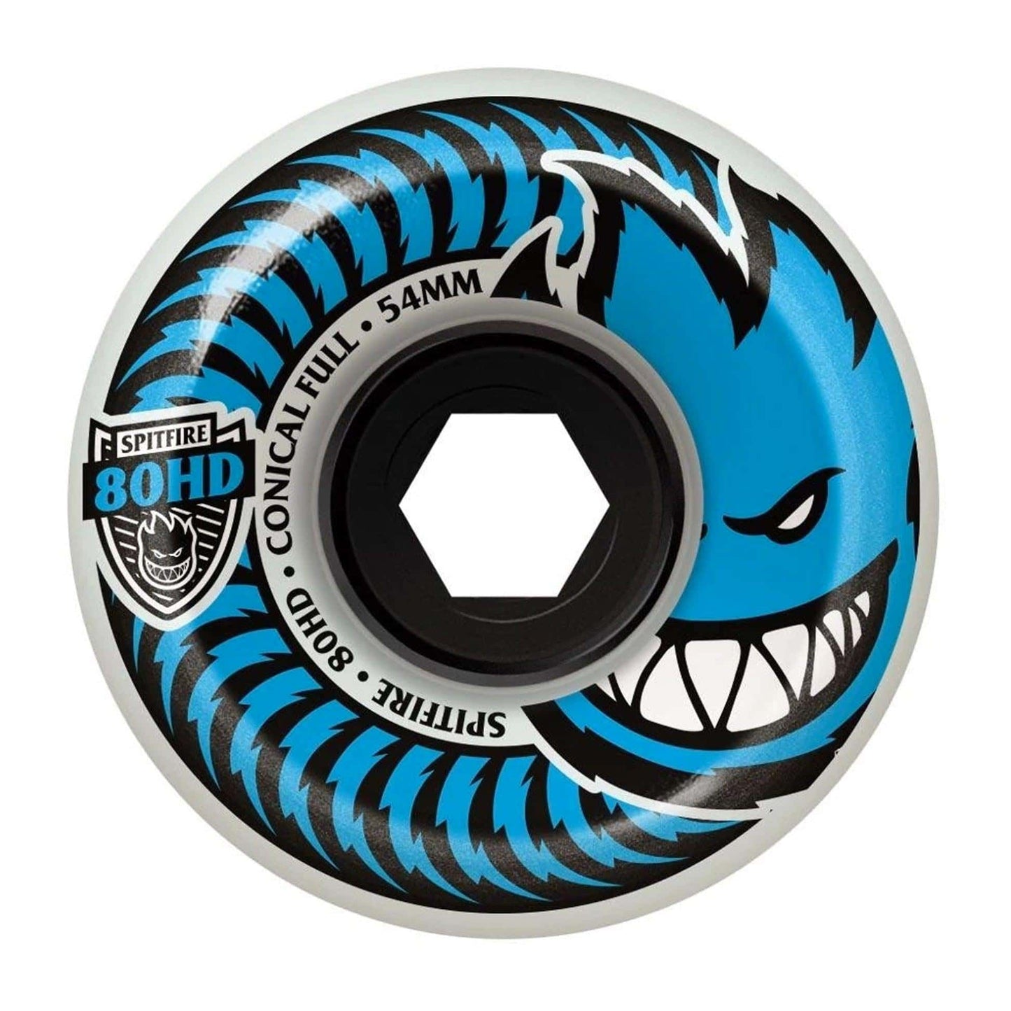 Spitfire Wheels - Charger Conical 80HD 54mm (Clear/Blue)-Wheel Skateboarding-Second Floor Stuff-Second Floor Stuff
