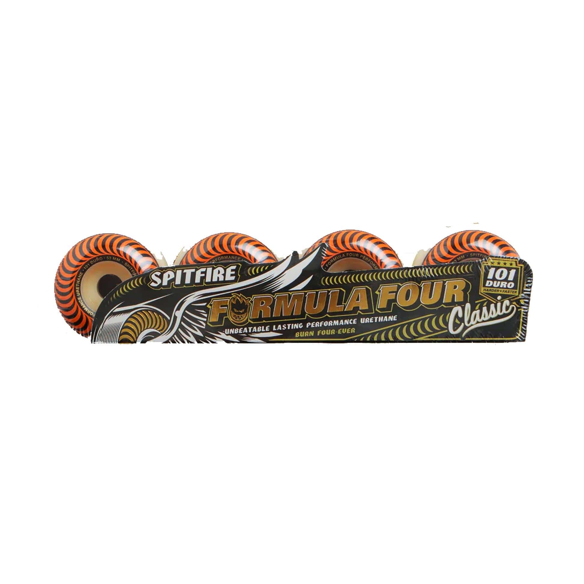 Spitfire Wheels - Formula Four Classic 101A 53mm (Orange/Natural)-Wheel Skateboarding-Second Floor Stuff-Second Floor Stuff