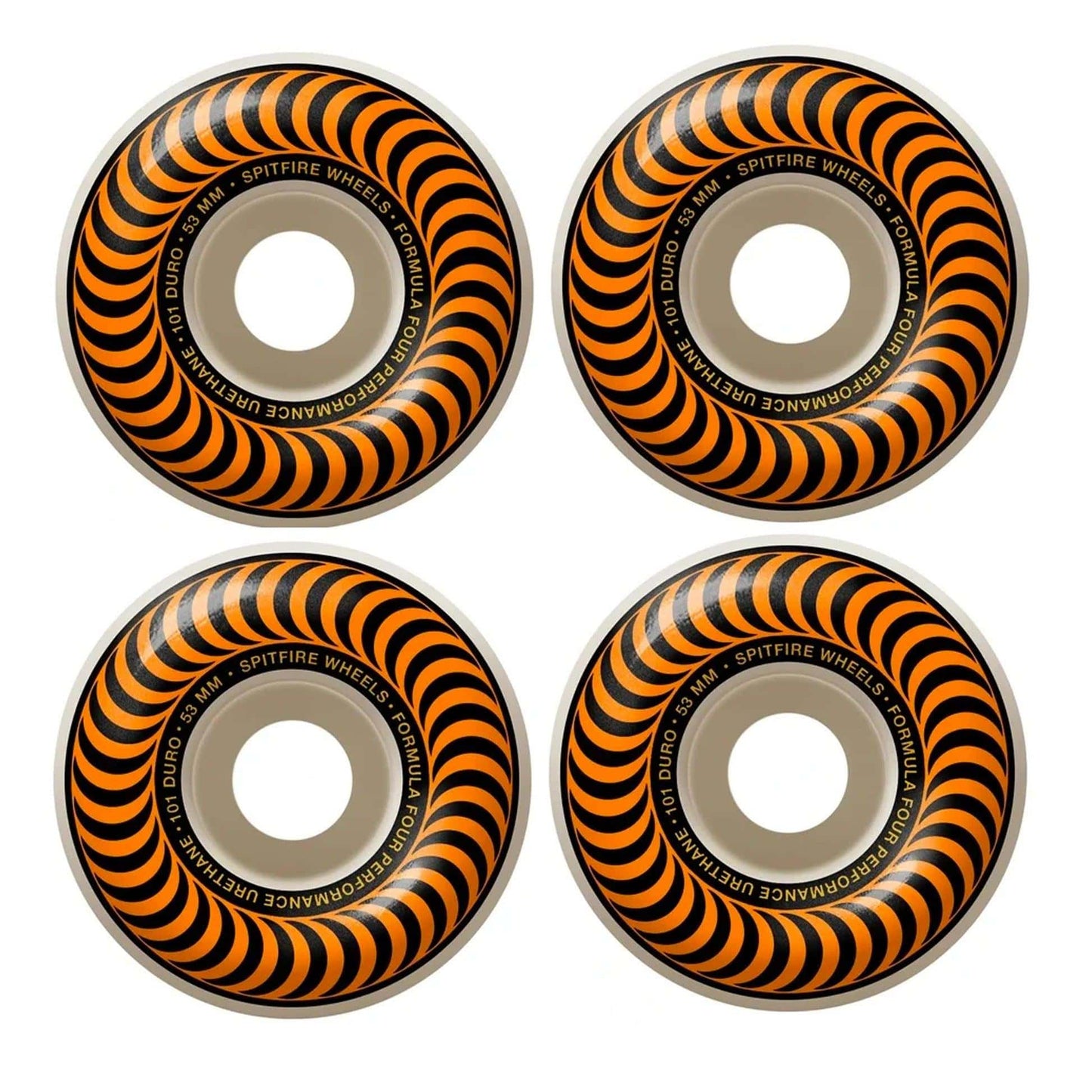 Spitfire Wheels - Formula Four Classic 101A 53mm (Orange/Natural)-Wheel Skateboarding-Second Floor Stuff-Second Floor Stuff