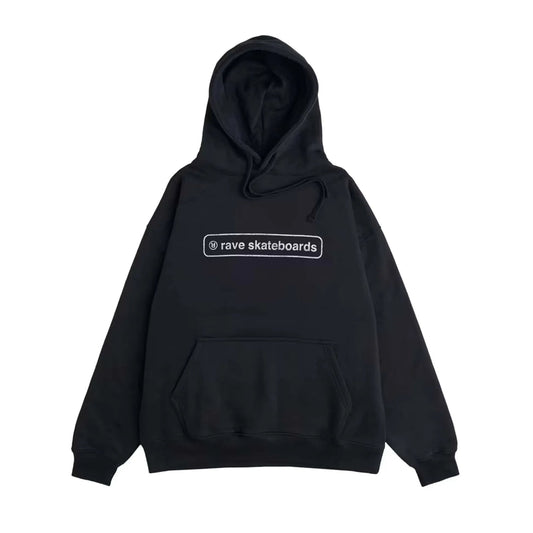 Rave Skateboards Hoodie - CORE LOGO (Black) - Second Floor Stuff