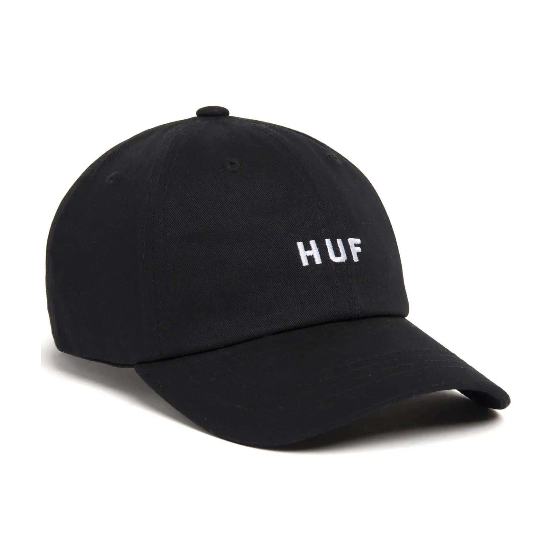 HUF Cap - Essentials OG Logo CV 6 Panel (Black)-Caps-Second Floor Stuff-Second Floor Stuff