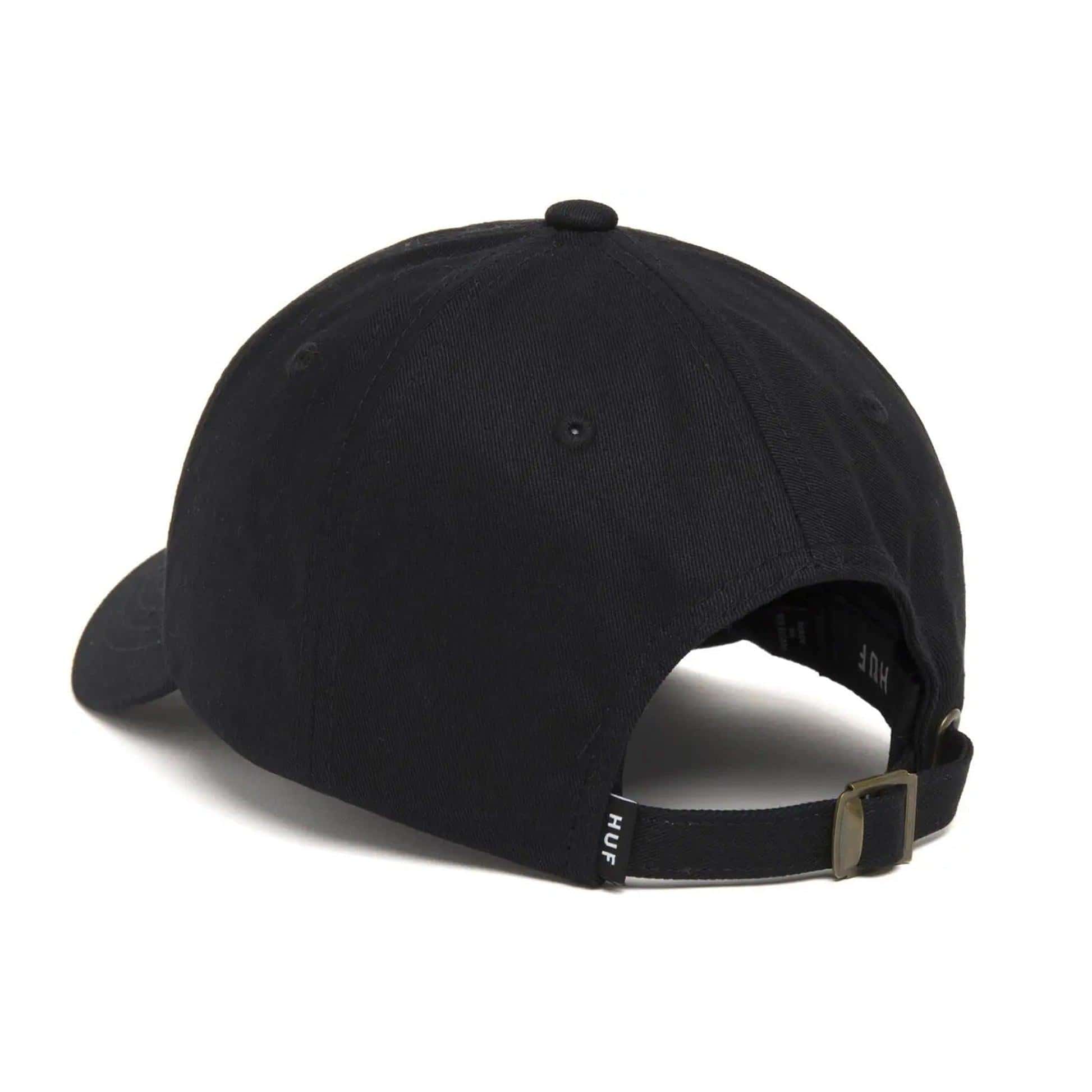 HUF Cap - Essentials OG Logo CV 6 Panel (Black)-Caps-Second Floor Stuff-Second Floor Stuff
