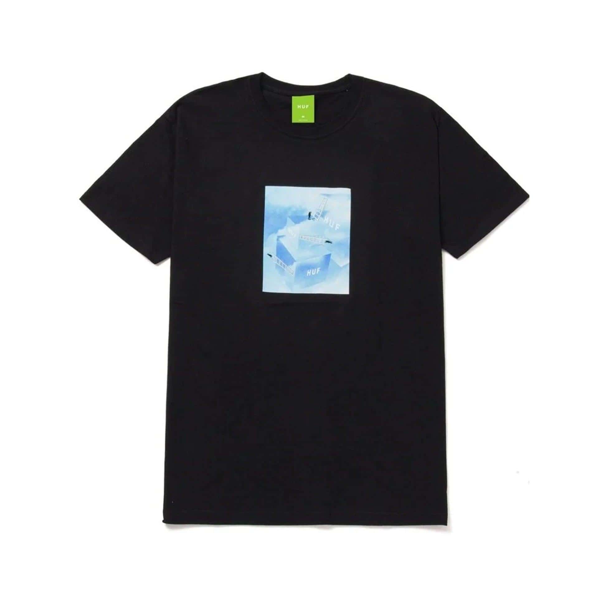 HUF T-Shirt - Clouded T-Shirt (Black)-T-Shirt-Second Floor Stuff-Second Floor Stuff
