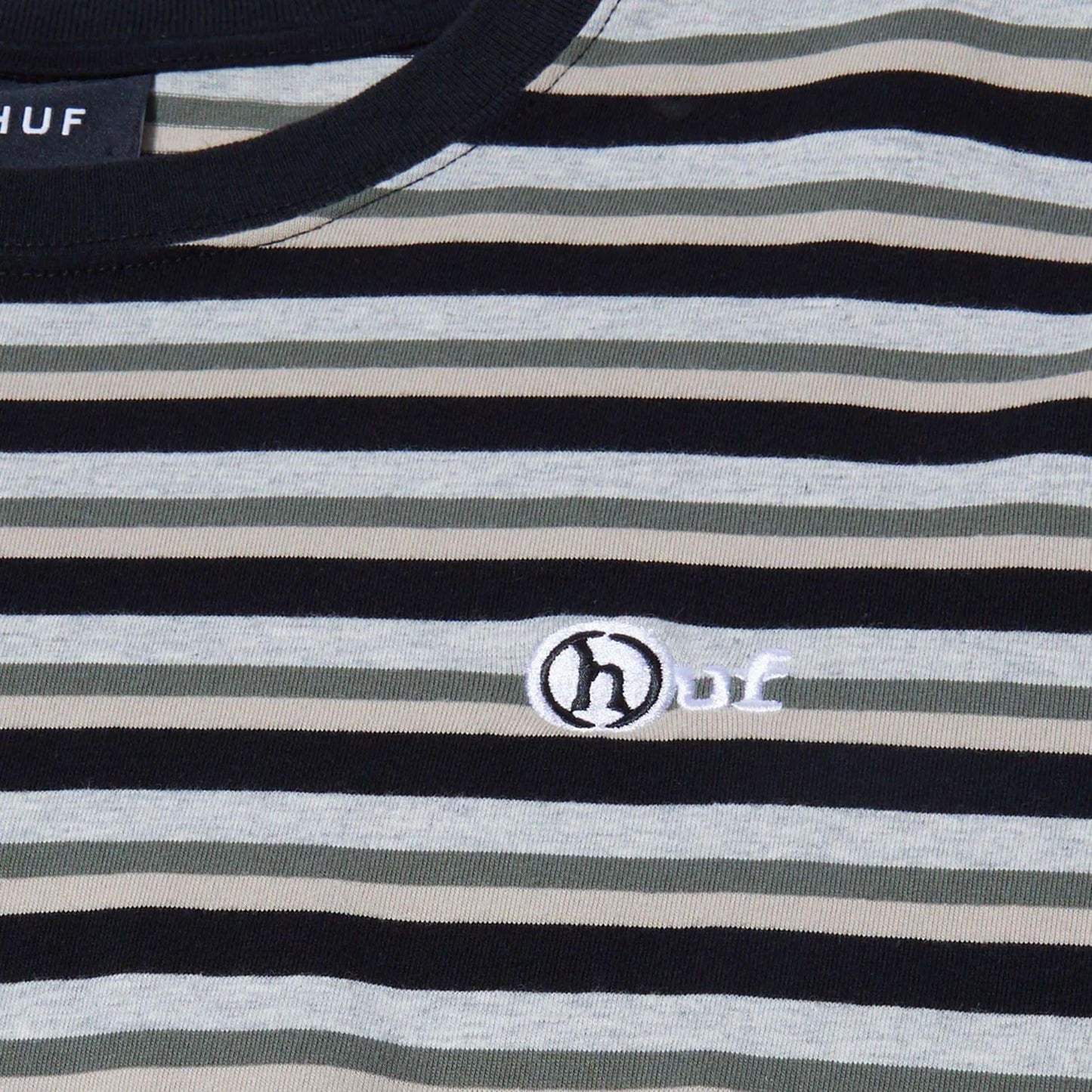 HUF T-Shirt - Webster Stripe Knit Top (Cream)-T-Shirt-Second Floor Stuff-Second Floor Stuff