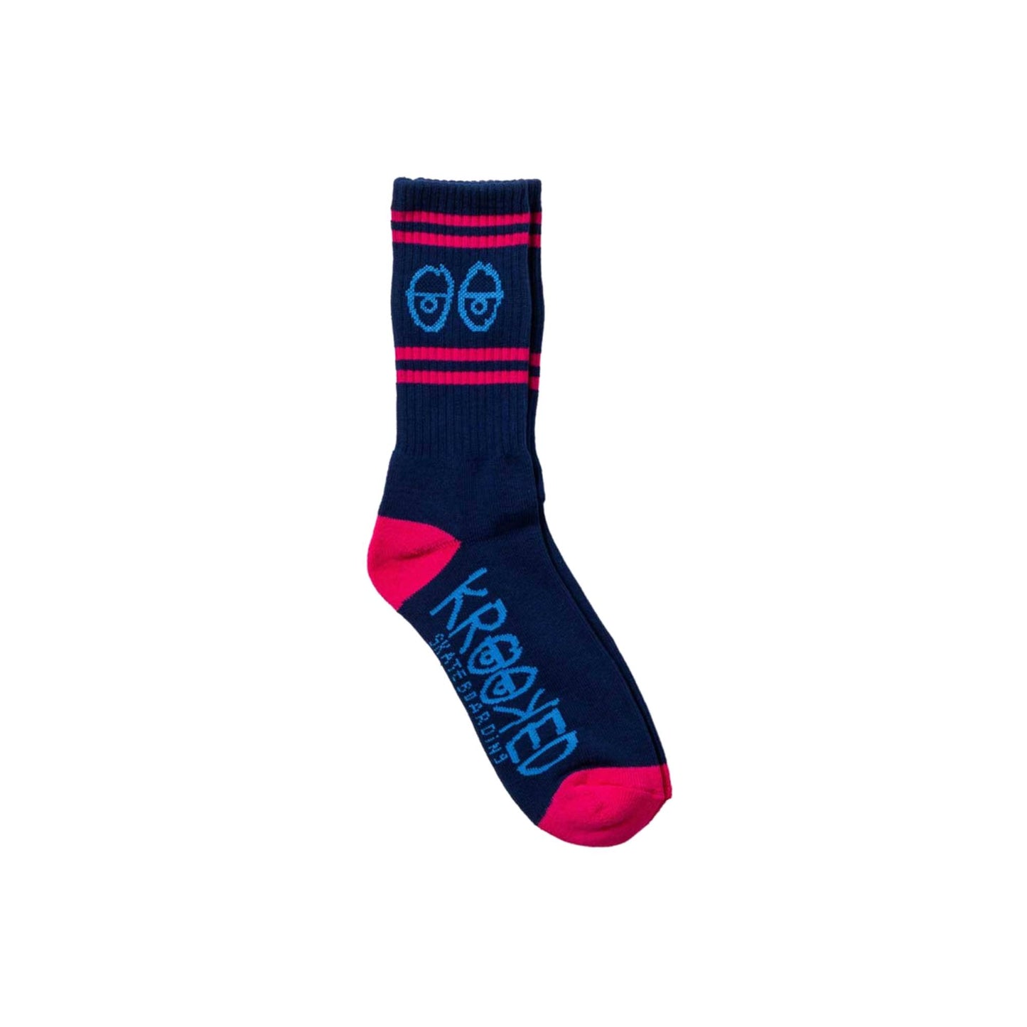 Krooked Socks - Eyes (Navy/Magenta) - Second Floor Stuff
