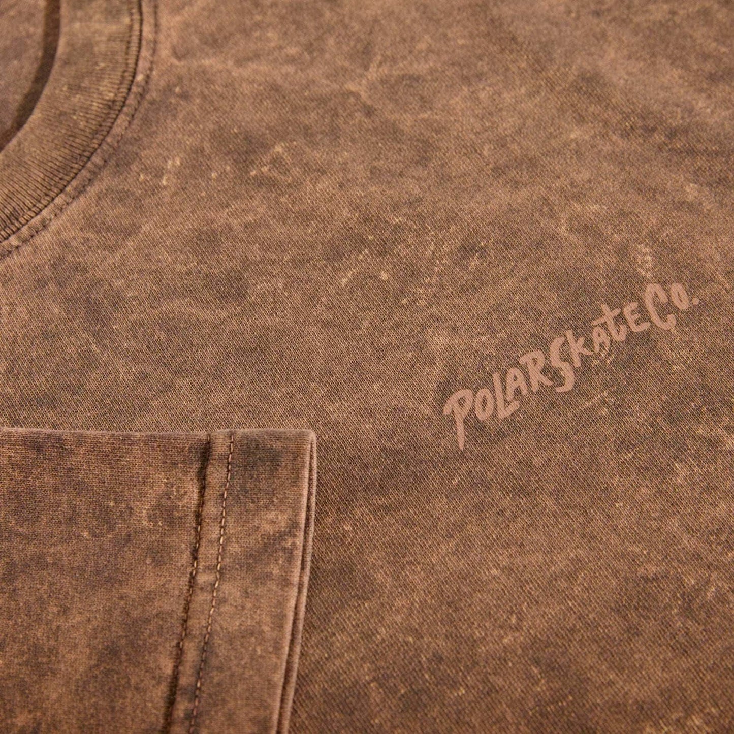 Polar Skate Co T-Shirt - Acid Tee | Surf Logo (Brown)