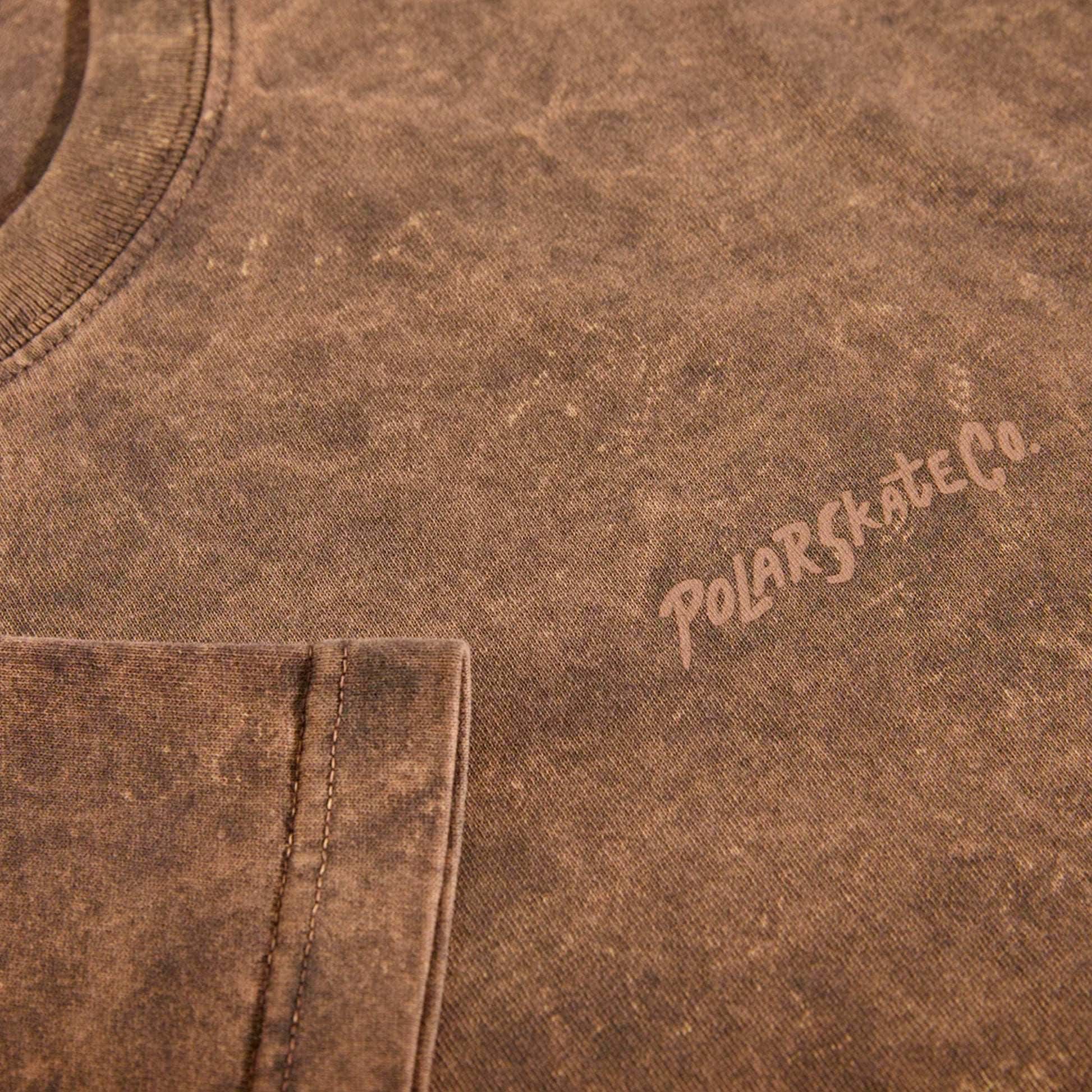 Polar Skate Co T-Shirt - Acid Tee | Surf Logo (Brown)