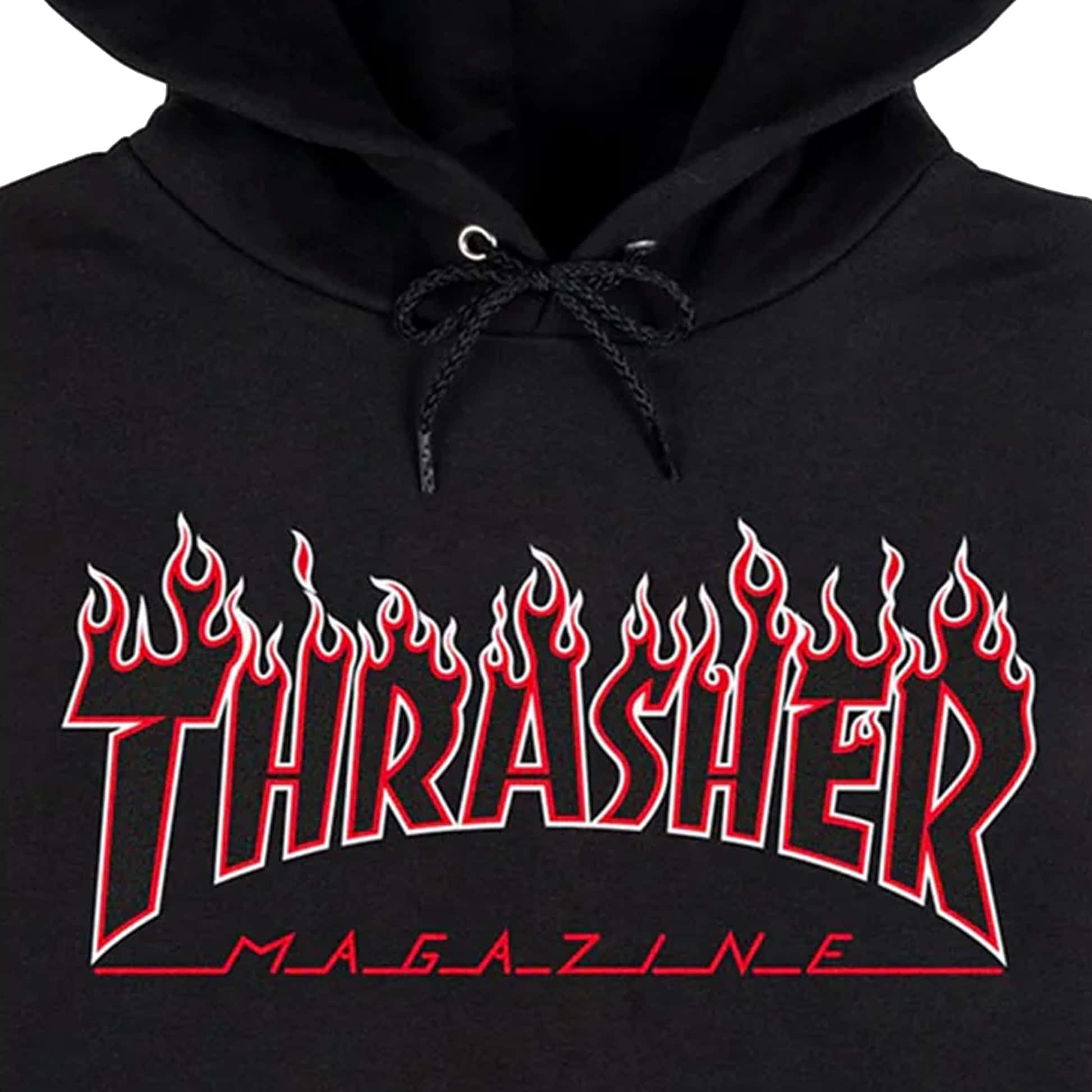 Thrasher Hoodie - Flame Hood (Black/Red) - Second Floor Stuff
