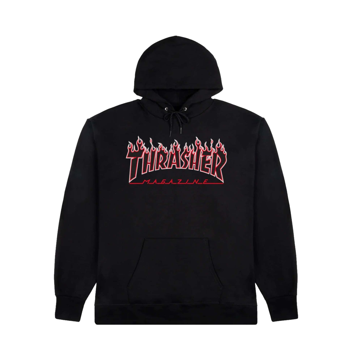 Thrasher Hoodie - Flame Hood (Black/Red) - Second Floor Stuff
