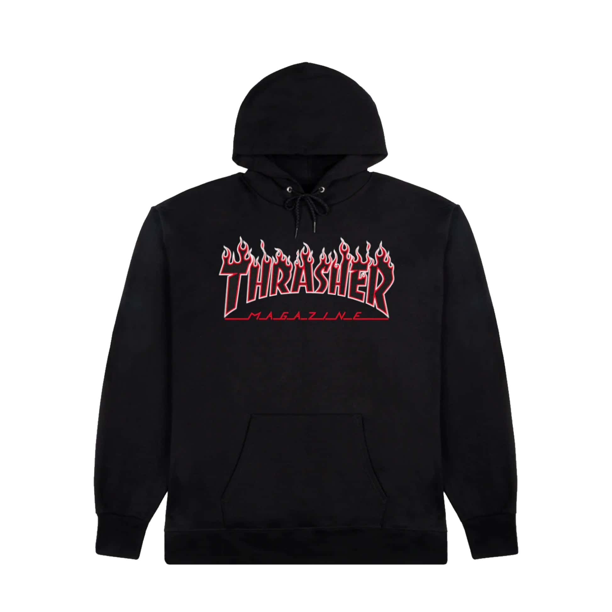Thrasher Hoodie - Flame Hood (Black/Red) - Second Floor Stuff