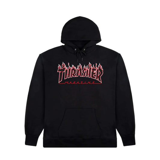 Thrasher Hoodie - Flame Hood (Black/Red) - Second Floor Stuff
