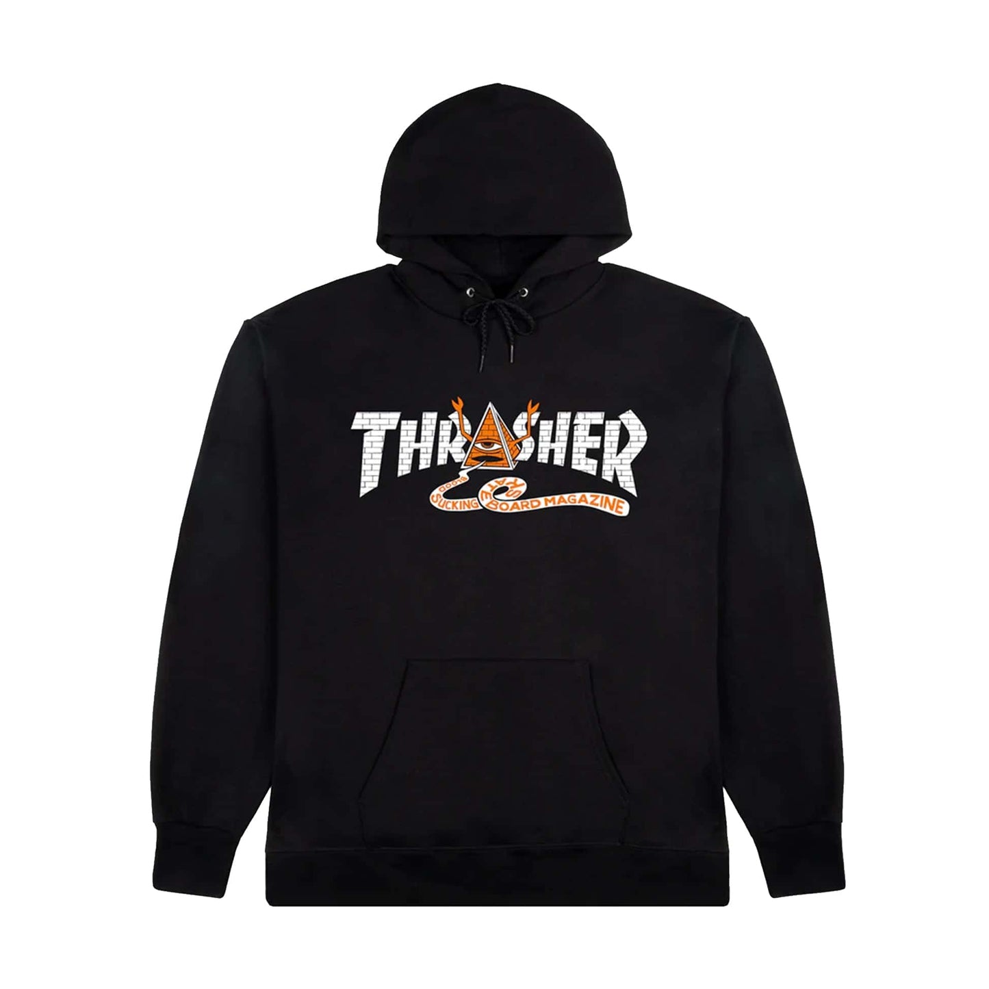Thrasher x Toy Machine Hoodie - Pyramid  (Black) - Second Floor Stuff