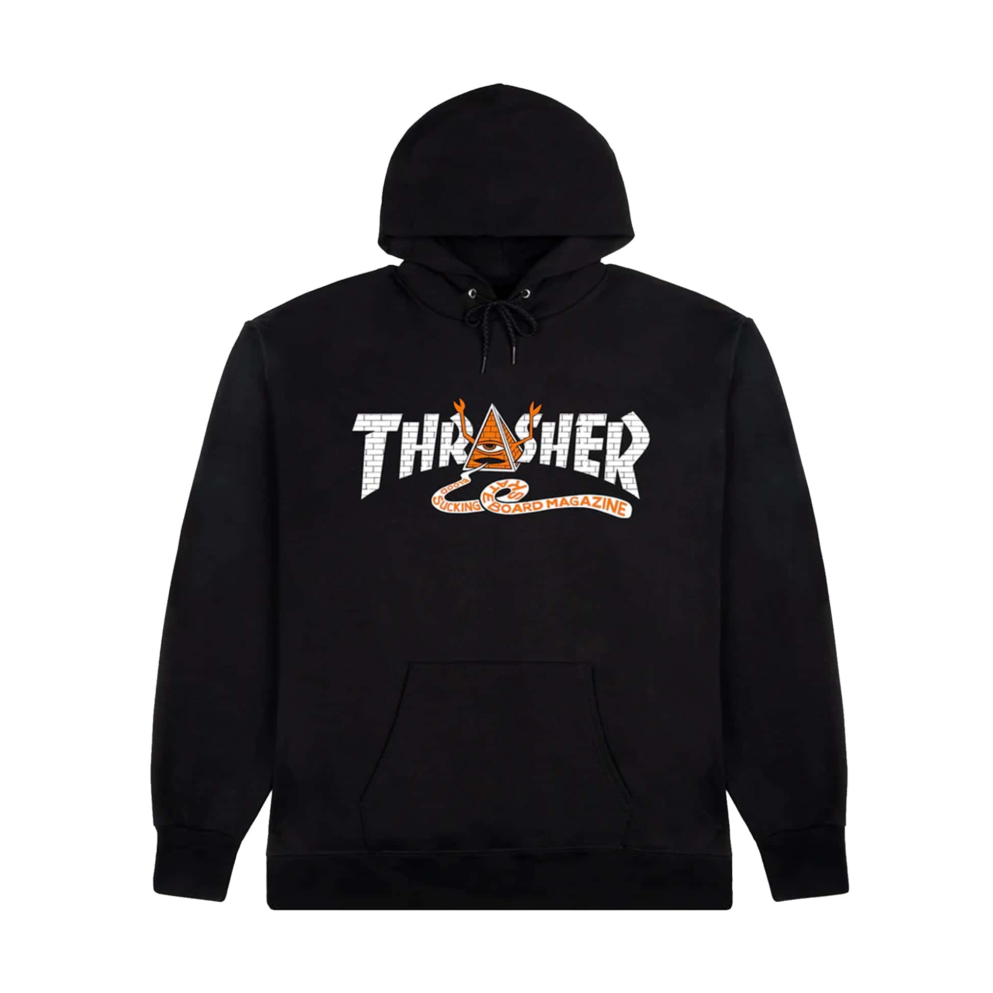 Thrasher x Toy Machine Hoodie - Pyramid  (Black) - Second Floor Stuff