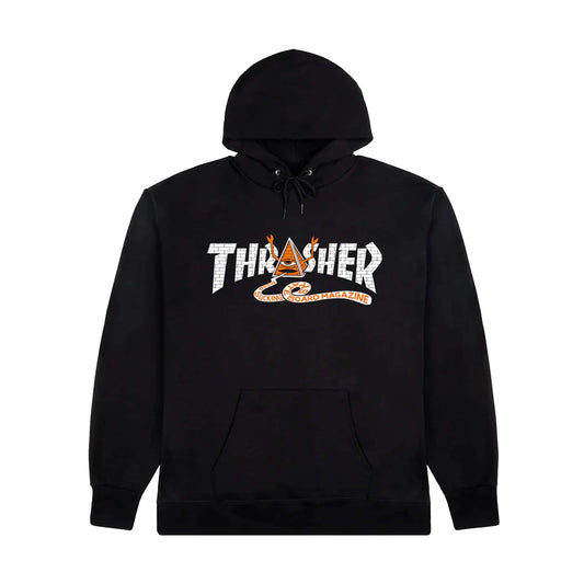 Thrasher x Toy Machine Hoodie - Pyramid  (Black) - Second Floor Stuff