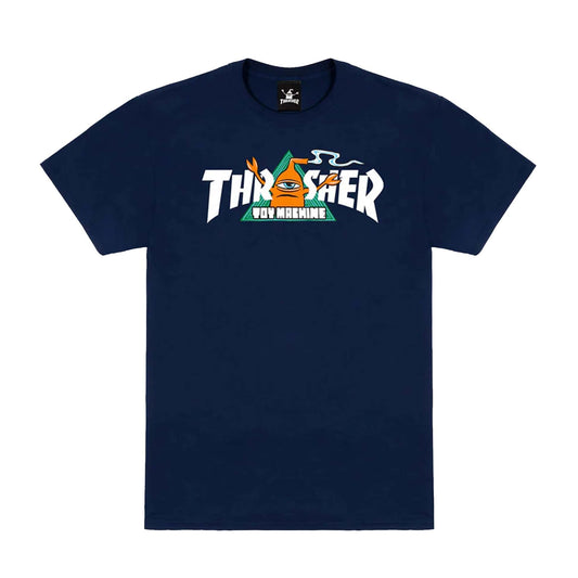 Thrasher x Toy Machine T-Shirt - Vortex (Navy) - Second Floor Stuff