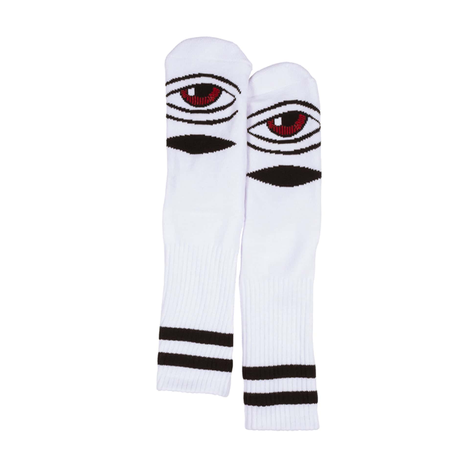 Toy Machine Socks - Sect Eye III (White Crew) - Second Floor Stuff