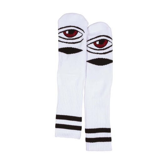 Toy Machine Socks - Sect Eye III (White Crew) - Second Floor Stuff