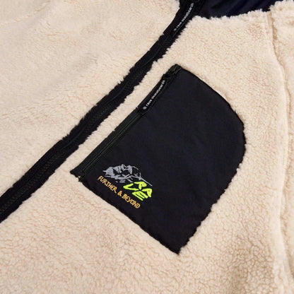 Rave Skateboards Jacket - F&B sherpa fleece (Sand)-Jacket-Second Floor Stuff-Second Floor Stuff