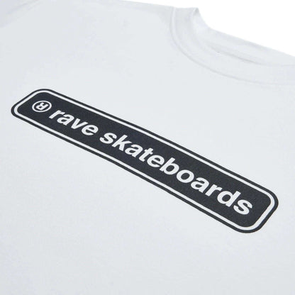 Rave Skateboards T-Shirt - CORE LOGO (White)-T-Shirt-Second Floor Stuff-Second Floor Stuff