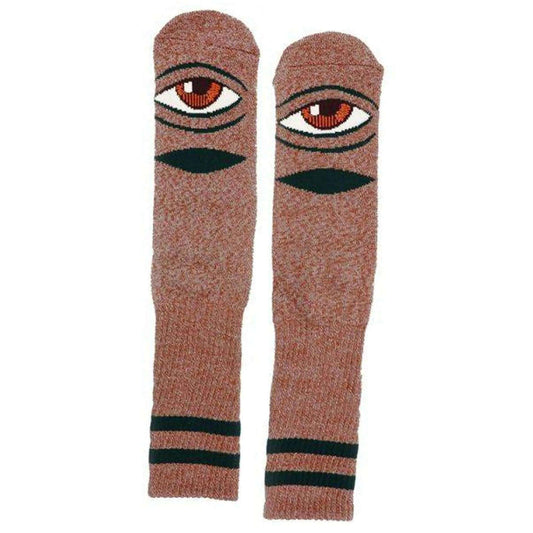 Toy Machine Socks - Sect Eye Heather (Burgundy)-Socks-Second Floor Stuff-Second Floor Stuff