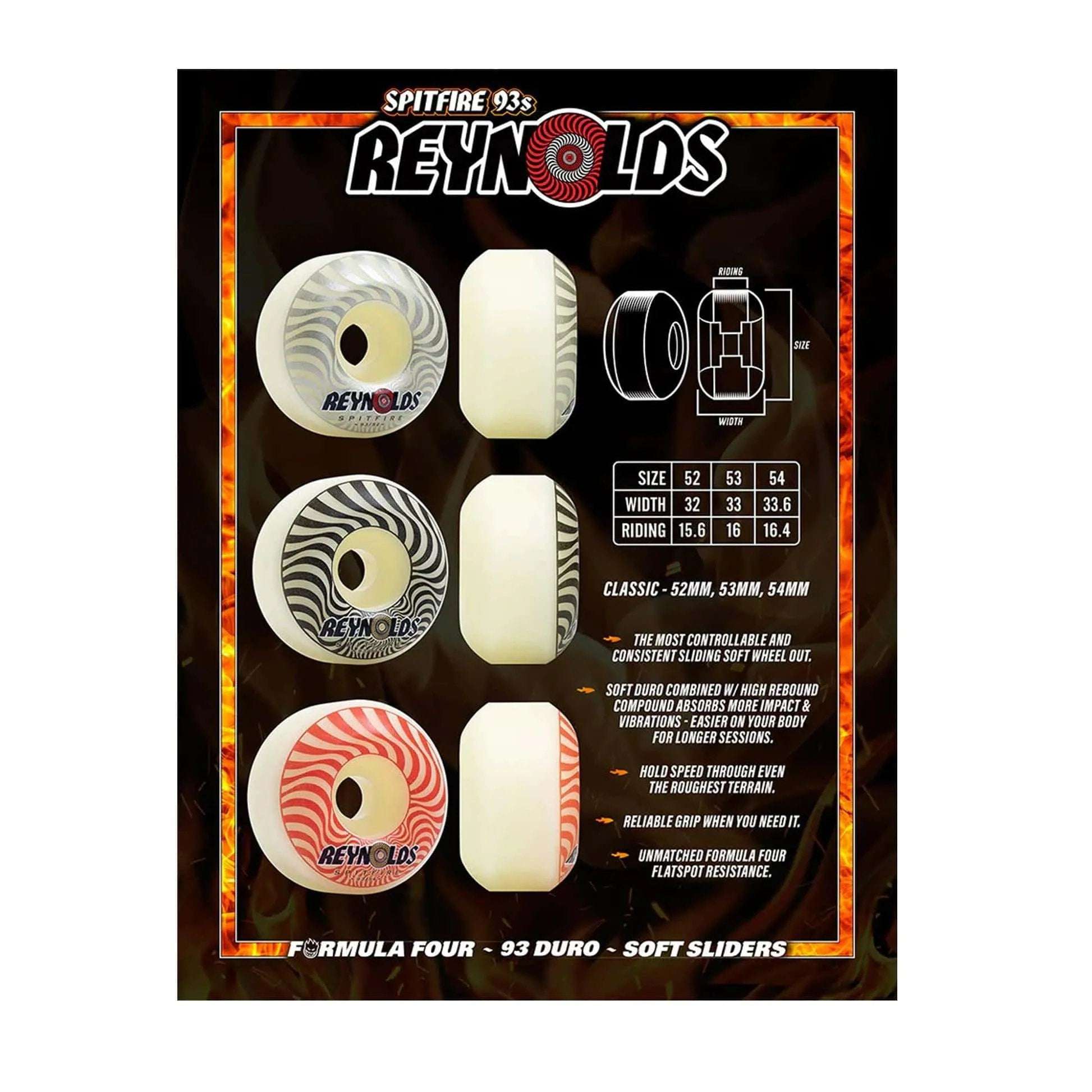Spitfire Wheels - Formula Four 93 Reynolds Classic 52mm (Natural)-Wheel Skateboarding-Second Floor Stuff-Second Floor Stuff