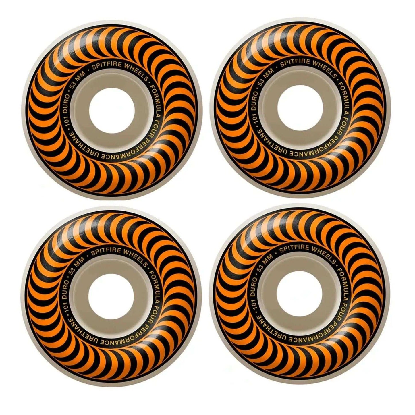 Spitfire Wheels - Formula Four Classic 101A 53mm (Orange/Natural)-Wheel Skateboarding-Second Floor Stuff-Second Floor Stuff