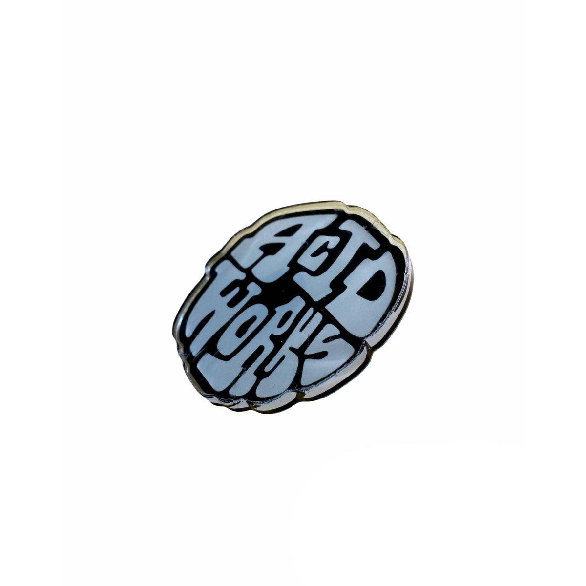 Acid Works Pin Logo Pin Light Blue