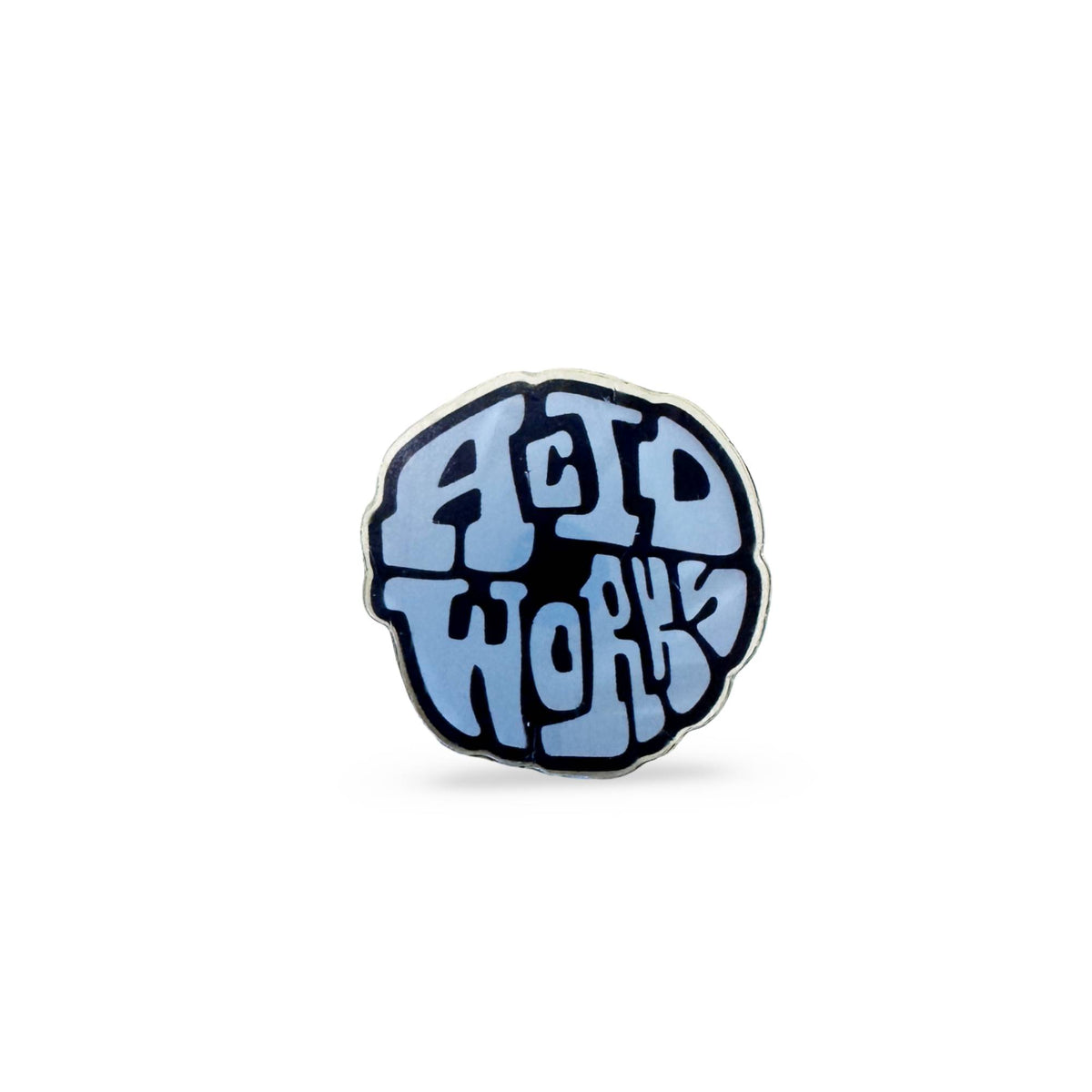 Acid Works Pin Logo Pin Light Blue