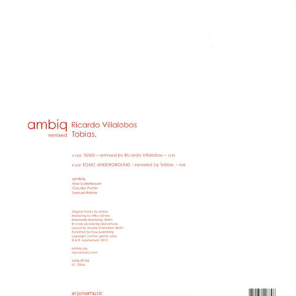 Ambiq ‎– Ambiq Remixed: Ricardo Villalobos - Tobias [AMEL EP706]
