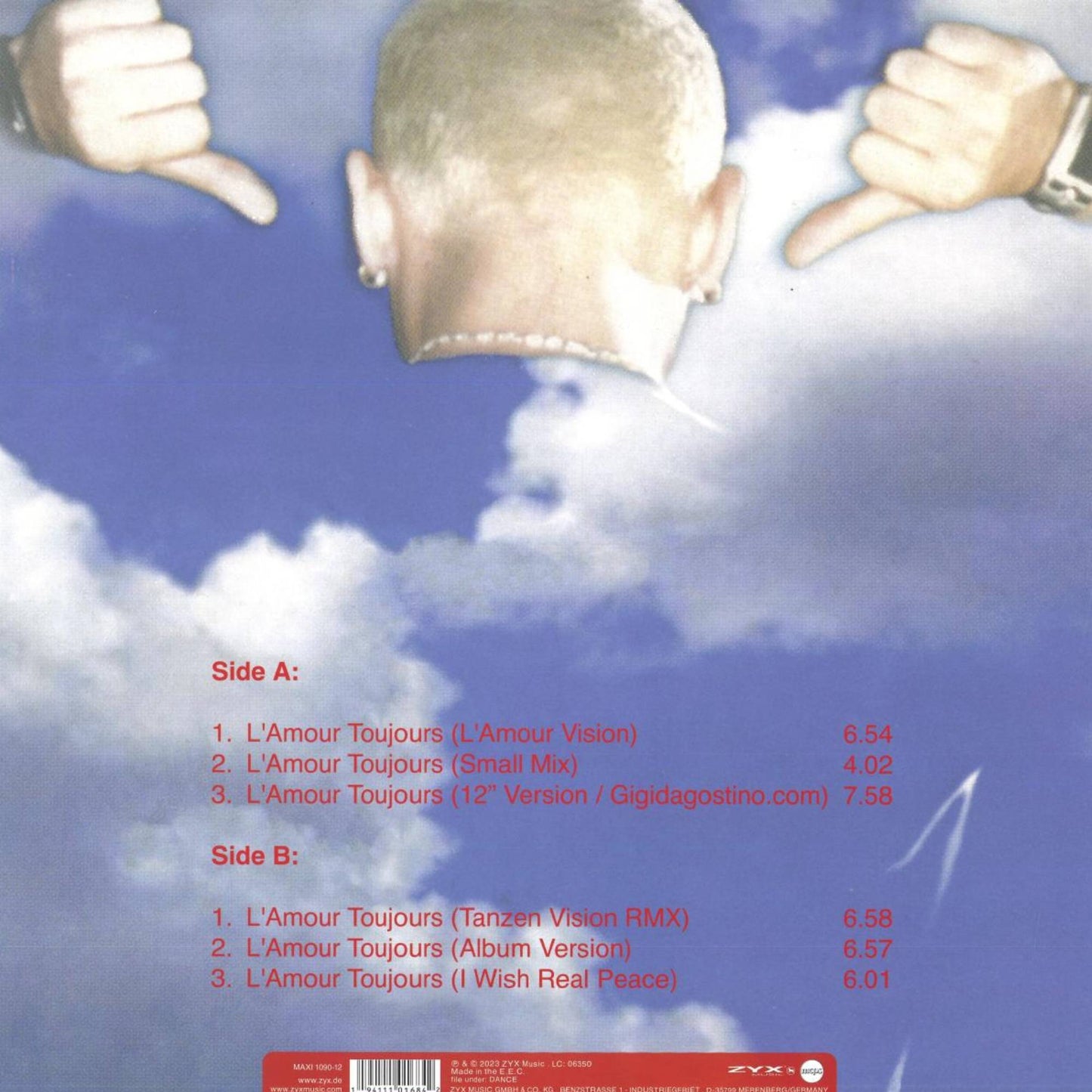 Gigi D'Agostino - L'Amour Toujours [MAXI1090-12] - Second Floor Stuff