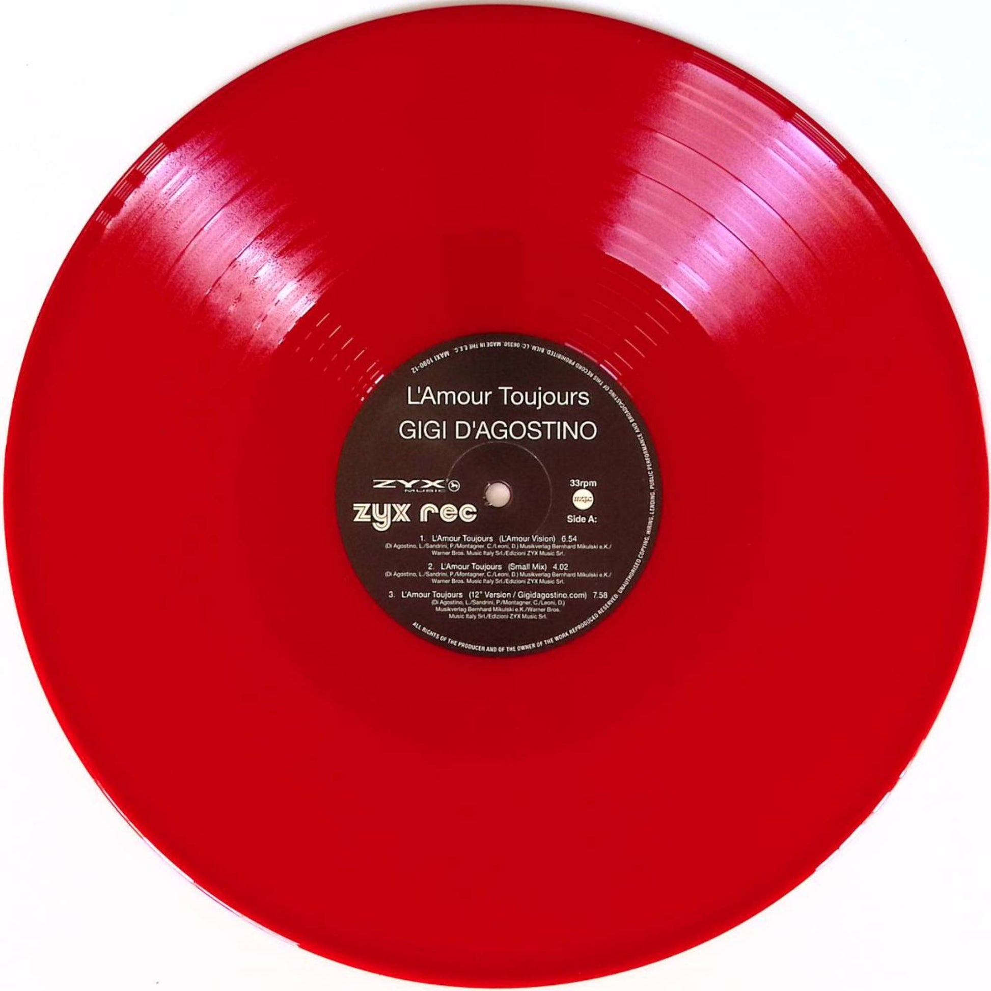 Gigi D'Agostino - L'Amour Toujours [MAXI1090-12] - Second Floor Stuff