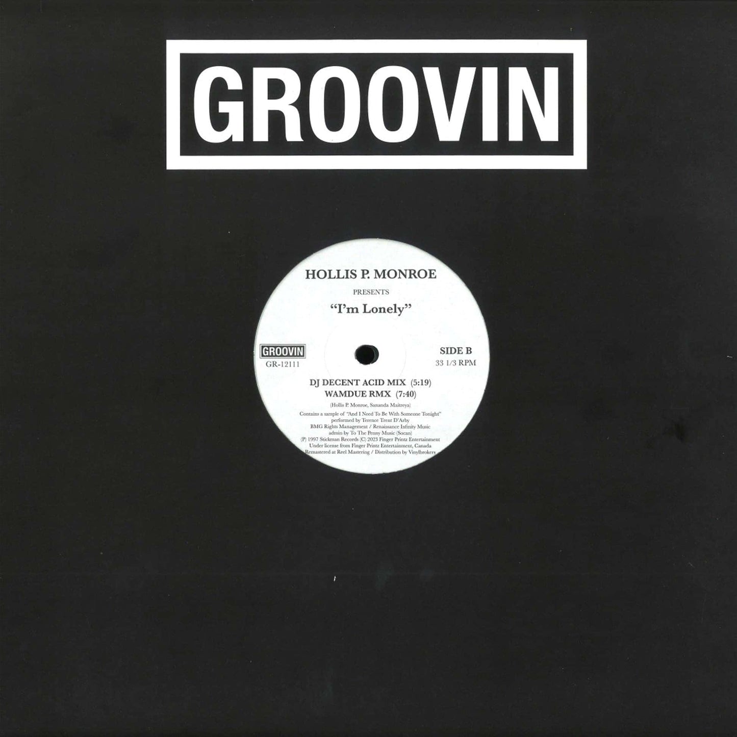 Hollis P. Monroe - I'm Lonely [GR-12111] - Second Floor Stuff