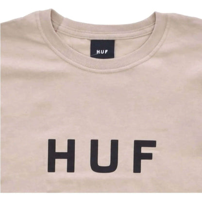 HUF T-Shirt - Essentials OG Logo (Sand) - Second Floor Stuff