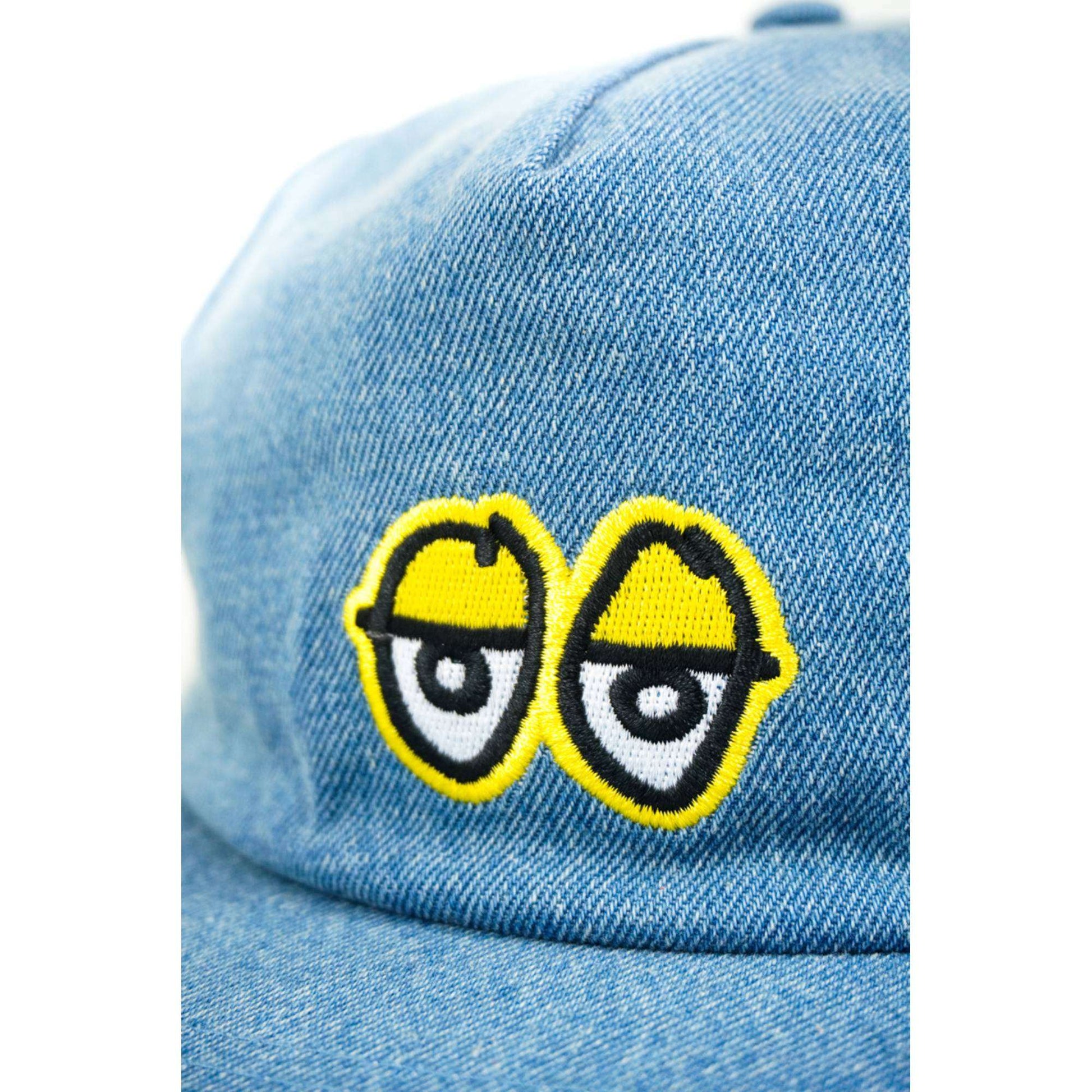 Krooked Cap - Eyes Snapback (Washed Denim/Yellow) - Second Floor Stuff