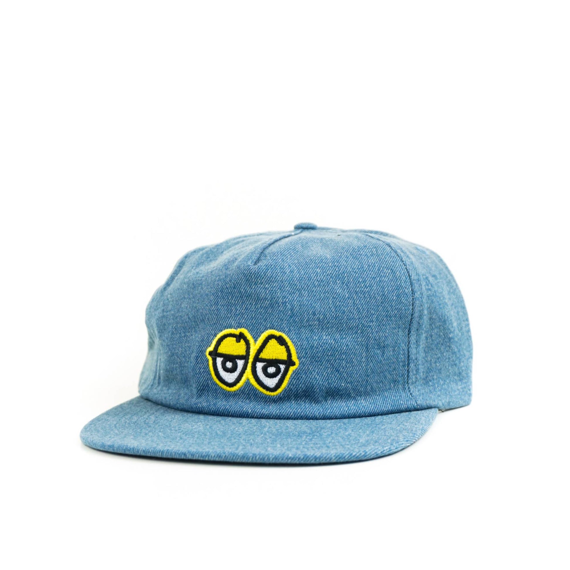 Krooked Cap - Eyes Snapback (Washed Denim/Yellow) - Second Floor Stuff