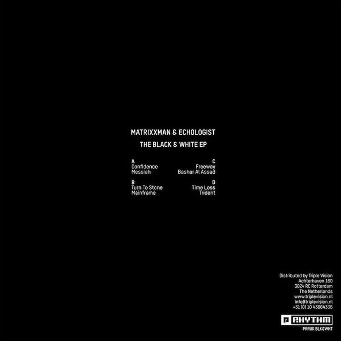 Matrixxman & Echologist ‎– The Black & White [PRRUKBLK&WHT] - Second Floor Stuff