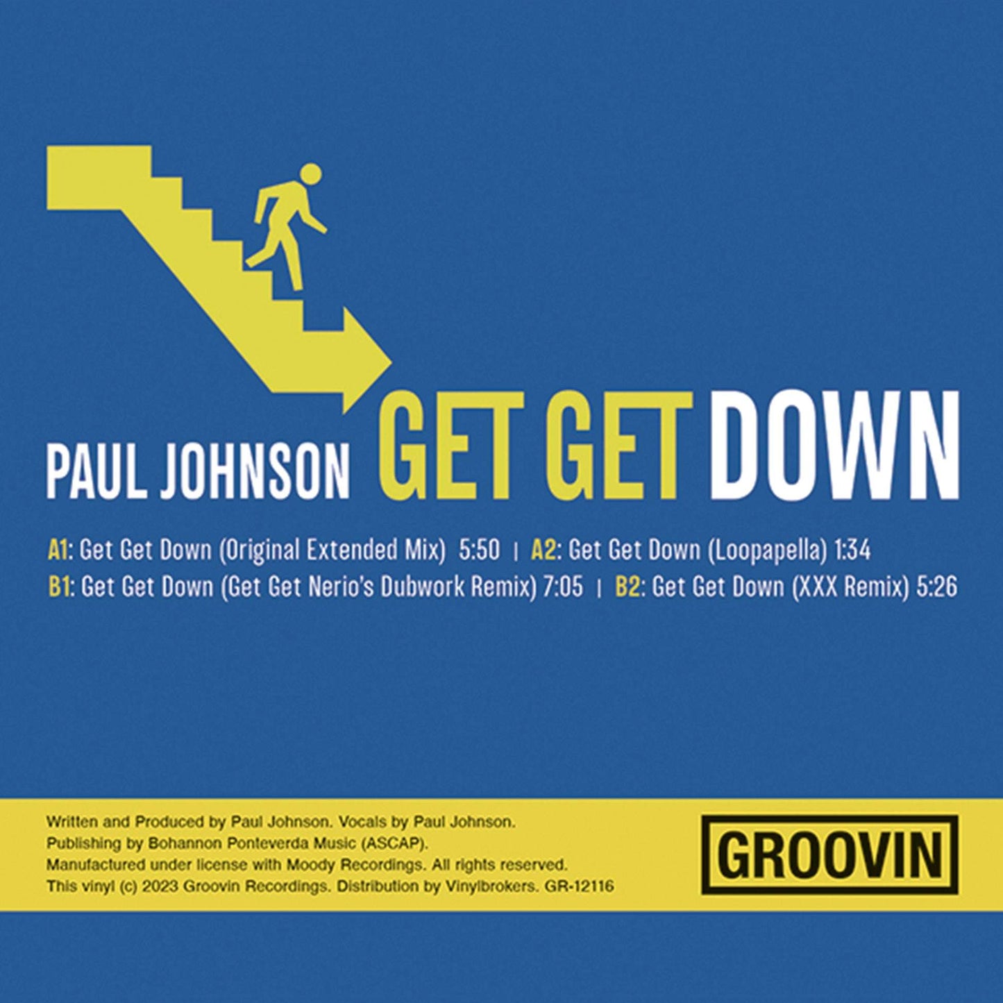 Paul Johnson - Get Get Down [GR-12116B] (Blue Vinyl)