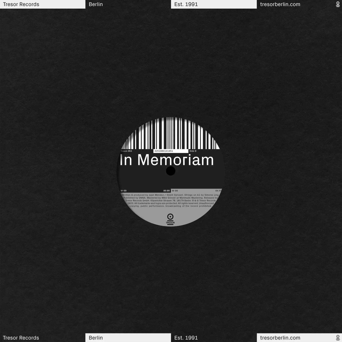 Silent Servant - In Memoriam [TRESOR362] - Second Floor Stuff