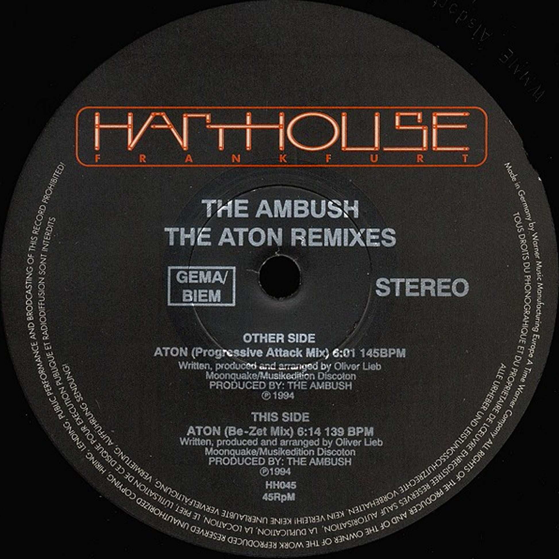 The Ambush ‎– The Aton Remixes [HH045]