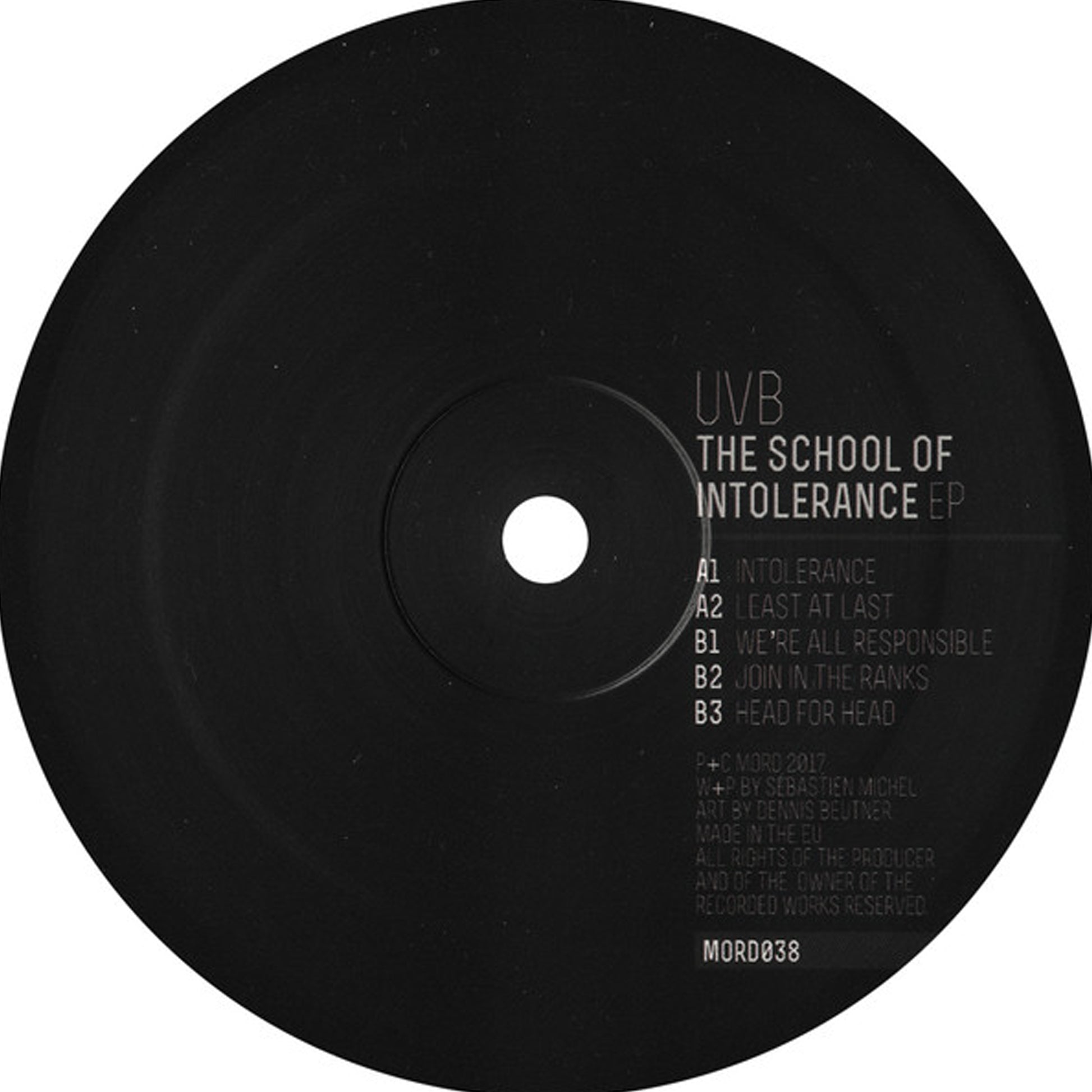UVB ‎– The School Of Intolerance [MORD038] - Second Floor Stuff